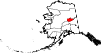 Map of Alaska showing Fairbanks North Star Borough 