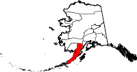 Map of Alaska showing Lake and Peninsula Borough 