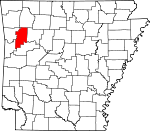 Map of Arkansas showing Franklin County 