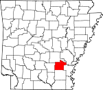 Map of Arkansas showing Lincoln County 