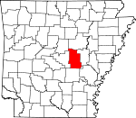 Map of Arkansas showing Lonoke County 