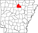 Map of Arkansas showing Stone County 