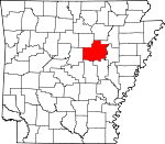 Map of Arkansas showing White County 