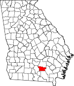 Map of Georgia showing Atkinson County 