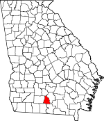 Map of Georgia showing Cook County 