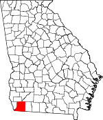 Map of Georgia showing Decatur County 