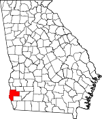 Map of Georgia showing Early County 