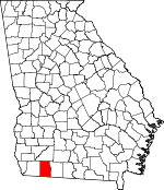 Map of Georgia showing Grady County 