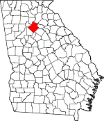 Map of Georgia showing Gwinnett County 