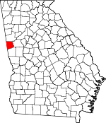 Map of Georgia showing Heard County 