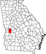 Map of Georgia showing Marion County 