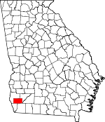 Map of Georgia showing Miller County 