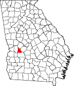 Map of Georgia showing Schley County 