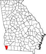 Map of Georgia showing Seminole County 