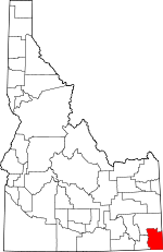 Map of Idaho showing Bear Lake County 