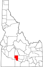 Map of Idaho showing Gooding County 