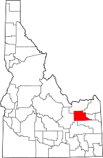 Map of Idaho showing Jefferson County 