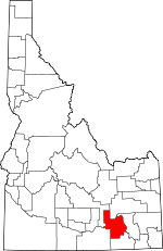 Map of Idaho showing Power County 