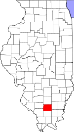 Map of Illinois showing Franklin County 