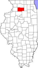 Map of Illinois showing Lee County 