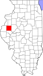 Map of Illinois showing McDonough County 