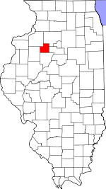 Map of Illinois showing Stark County 