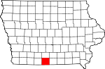 Map of Iowa showing Decatur County 