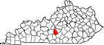 Map of Kentucky showing Green County 