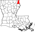 Map of Louisiana showing East Carroll Parish 