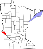 Map of Minnesota showing Big Stone County 