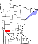 Map of Minnesota showing Swift County 