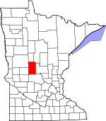 Map of Minnesota showing Todd County 