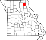 Map of Missouri showing Knox County 