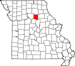 Map of Missouri showing Randolph County 