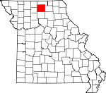 Map of Missouri showing Sullivan County 