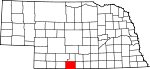 Map of Nebraska showing Furnas County 