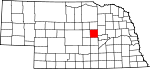 Map of Nebraska showing Greeley County 