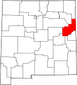 Map of New Mexico showing Quay County 