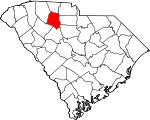 Map of South Carolina showing Union County 