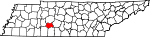 Map of Tennessee showing Lewis County 