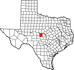 Map of Texas showing McCulloch County 